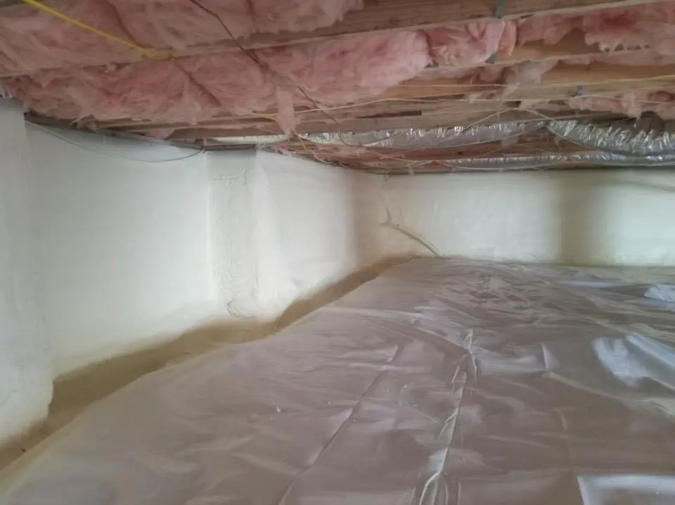 Crawl space encapsulation with closed-cell spray foam for Metal Roof Coating in Ligonier